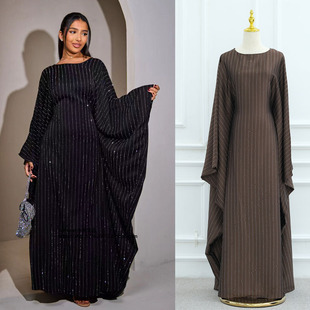 东南亚马来及脚踝连衣裙烫钻大袍奢华宴会长裙Hot stamping dress