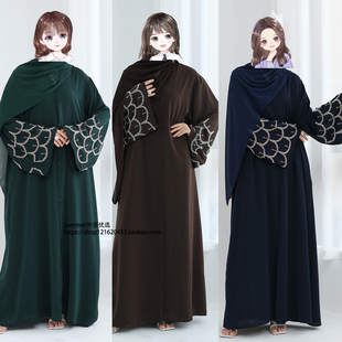 旅游带暗扣尼达手工钉珠开衫外披女 Dingzhu Arab Noble Cardigan