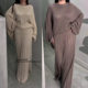简约温柔慵懒长袖 set skirt 宽松毛衣半身长裙两件套Lazy sweater