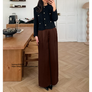 casual 2026春季 pants waisted High 新款 气质垂感宽松高腰休闲裤