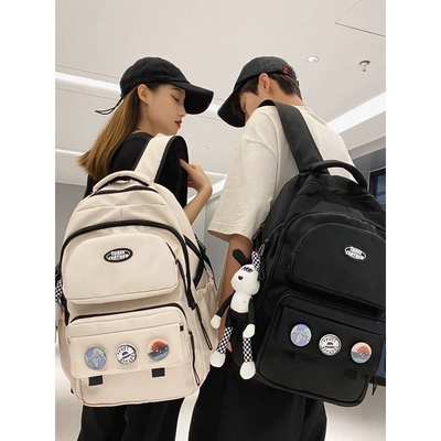 专柜品牌韩版ins新款高颜值潮酷工装风背包情侣轻便旅行登山大容