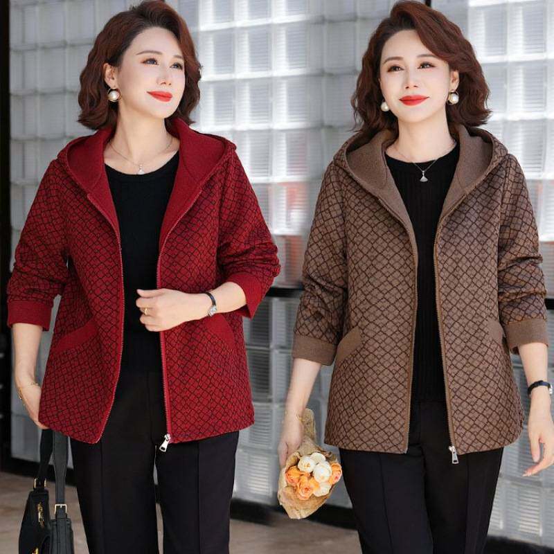 专柜品牌时尚妈妈秋装外套40岁50中年妇女休闲风衣中老年女装春秋