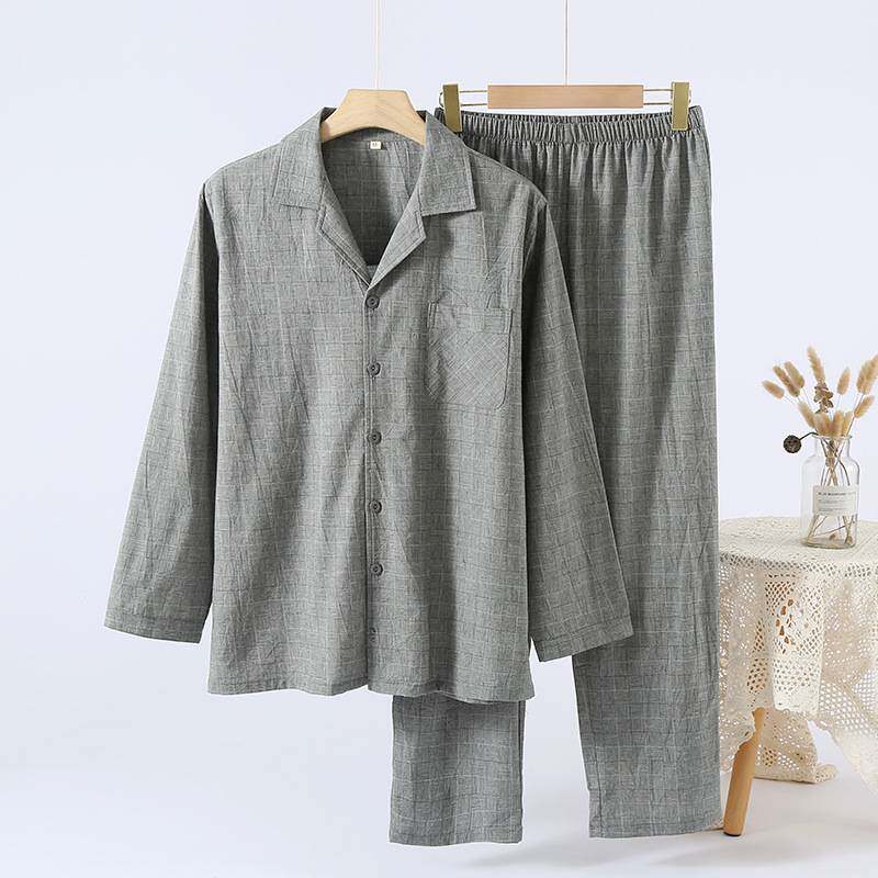 专柜品牌情侣睡衣纯棉春季女士家居服全棉套装春秋休闲宽松男士两