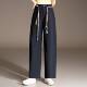 丝腰带百搭直筒休闲长裤 专柜品牌美式 新款 女2026春季 子 复古阔腿裤