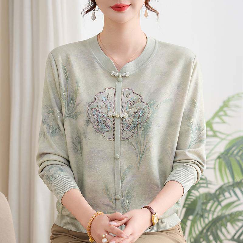 专柜官方中年妇女布料新款显瘦百搭打底衫中老年妈妈装阔太太减龄