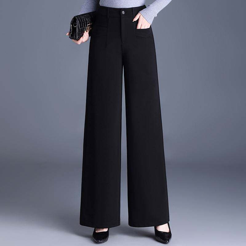 专柜品牌阔腿裤2026新款春季西装裤子女装小个子九分长裤直筒休闲