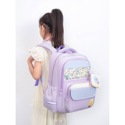 专柜品牌新款高颜值清新甜美撞色拼接背包幼儿园1-3年级学生大容
