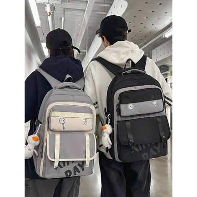 专柜品牌新款书包男韩版ins潮流情侣休闲双肩包大容量青少年学生