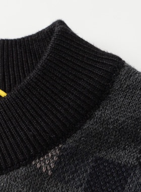 【老客入大厂】5-7天发 情侣 40支精梳棉纱棋盘格针织毛衣 NGA184