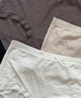 【老客入大厂】3-5天发4条浮雕提花蝴蝶结莫代尔女士内裤 SZLZ469