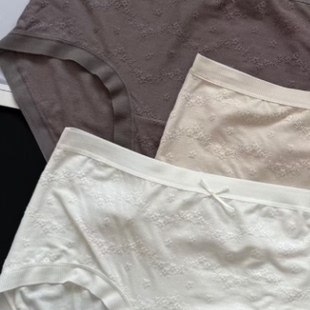 【老客入大厂】3-5天发4条浮雕提花蝴蝶结莫代尔女士内裤 SZLZ469