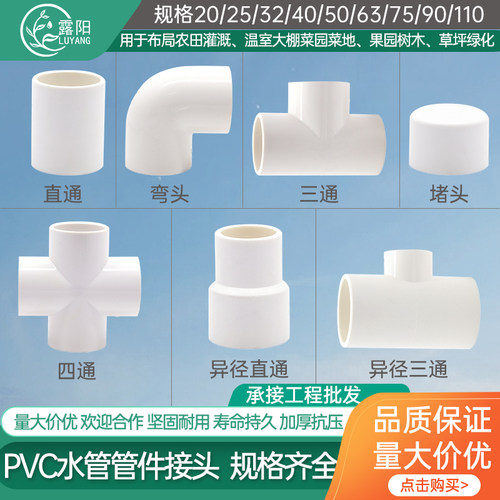 PVC给水  正品内丝直接 20 25 内螺纹胶内牙直通水管配件灌溉园林 - 封面