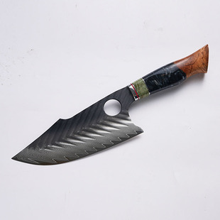 大马士革钢刀厨房多功能刀轻便切丝鱼片刀专业厨师刀高颜值水果刀