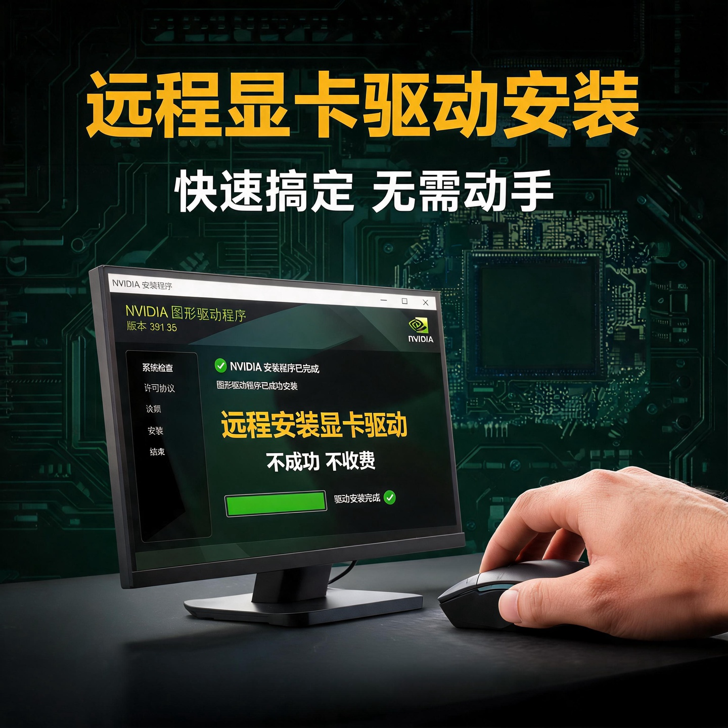 显卡驱动安装下载远程修复面板调试更新魔改NVIDIA英伟达升级优化