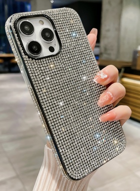 奢华满钻手机壳适用iPhone17promax闪耀水晶钻17AIR苹果保护壳15硅胶16plus防摔14高级感13女款12水钻11闪钻