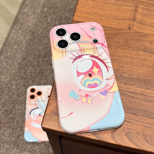 趣壳液态菲林适用苹果17/华为Pura80/小米15手机壳iPhone16/14/13/12/11Promax保护套情侣款二次元可爱卡通