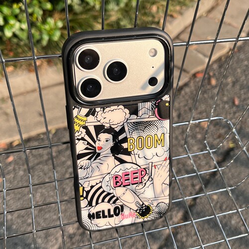 全新神甲壳！适用苹果17/16promax磁吸手机壳15PLUS全包相机键轻微磨砂iphone14pro耐脏13保护套原创漫画12