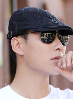 男士帽子韩版中老年贝雷