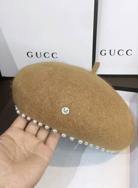 帽子女贝雷帽潮秋冬百搭
