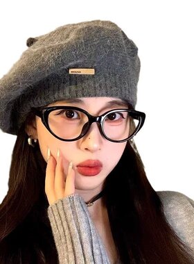 韩版洋气时髦贝雷帽女冬