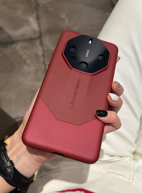 适用于华为 Mate60 RS非凡大师 手机壳高档Nappa素皮原机手感奢华简约黑红色保护套全包镜头防指纹