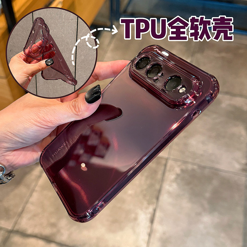 适用华为PuraXview手机壳透明TPU硅胶保护套全包防摔简约高级感樱桃红软壳