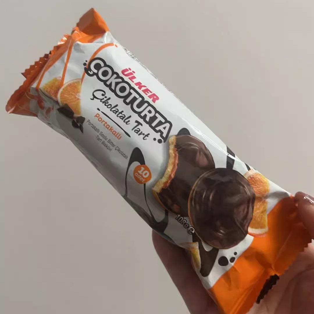 迪拜土耳其代购 ULKER优客橙子酱巧克力挞橙子酱薄脆饼干pia树莓