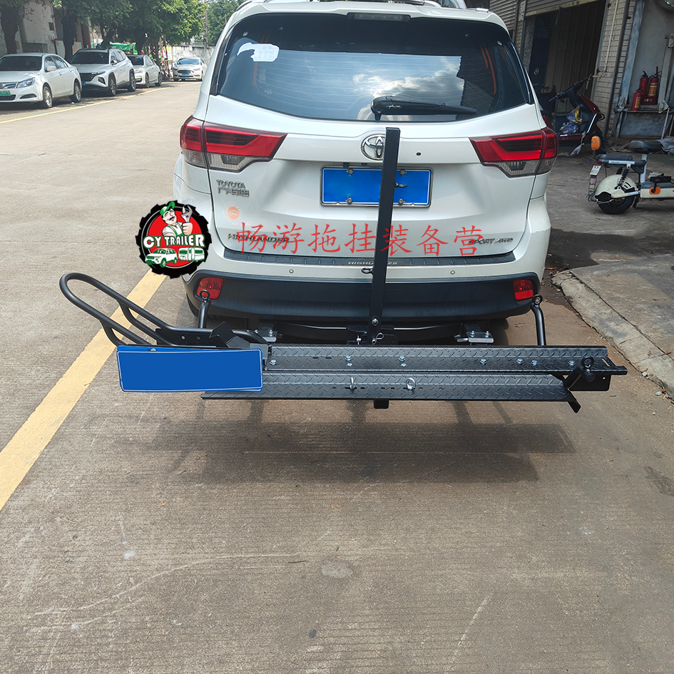 汉兰达改装三口拖车杠摩托车背架