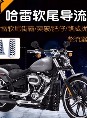 哈雷改装软尾街霸突破肥仔刀锋扰流罩路威s黑色整流器护罩护板