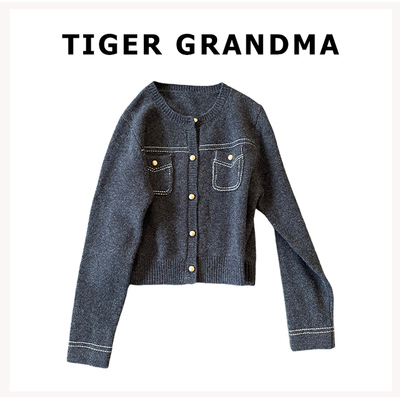 大奇TG【轮廓绣意】355g高克重-轻盈无压-100澳洲羊毛开衫毛衣