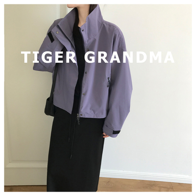 大奇TG不对称兜位立领冲锋衣夹克外套女秋季新品高级百搭极简风