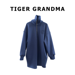 【藏肉作弊器】又暖又飒-懒人体面天花板-复合绒立领中长卫衣裙