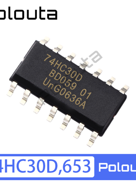 74HC30D,653 SOIC-14 单路8输入与非门 贴片逻辑芯片 Polouta