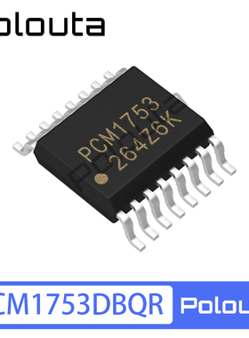 PCM1753DBQR 丝印PCM1753 SSOP-16 立体声数模转换器 Polouta