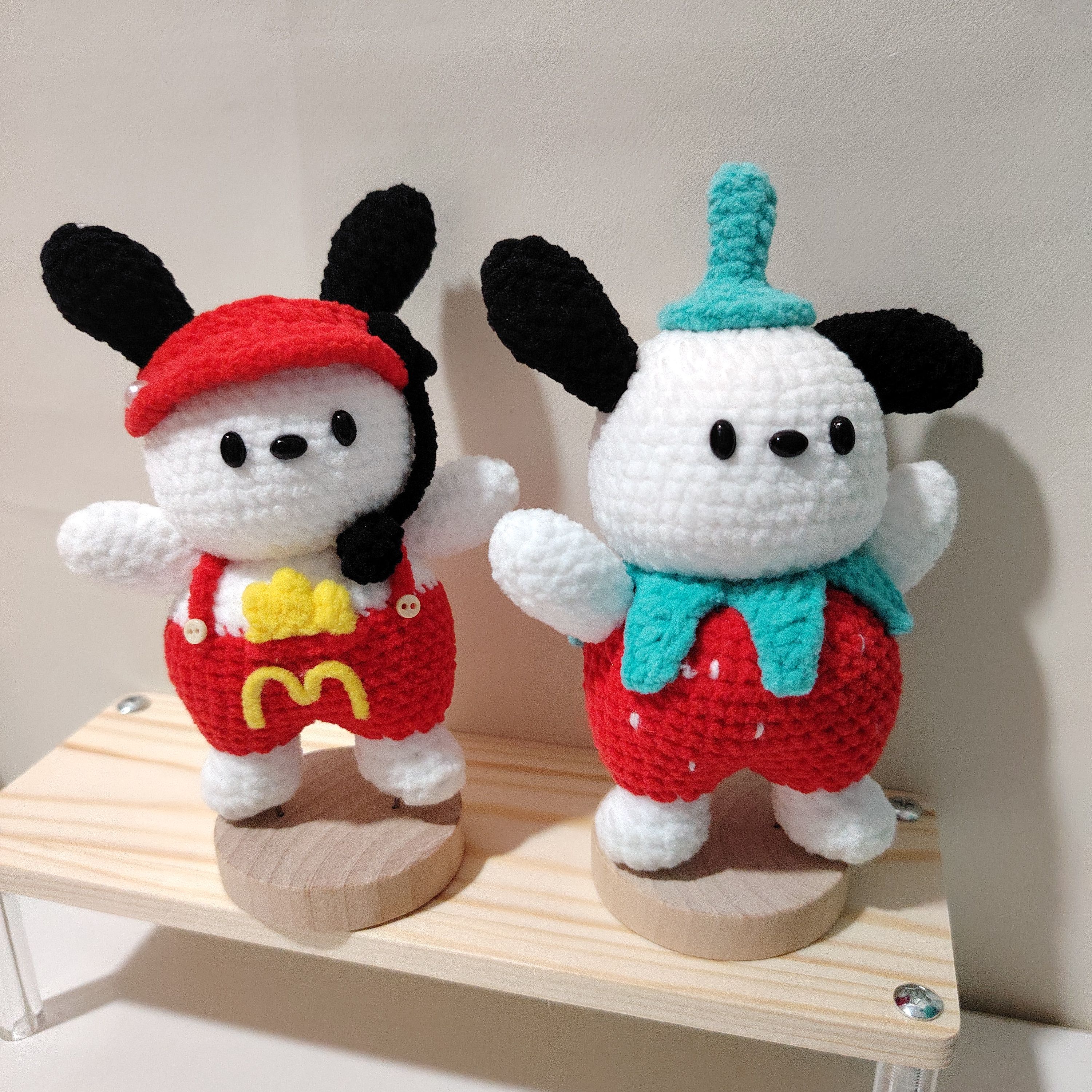变装帕恰狗成品纯手工钩织可爱玩偶挂件毛线针织摆件创意包包挂件