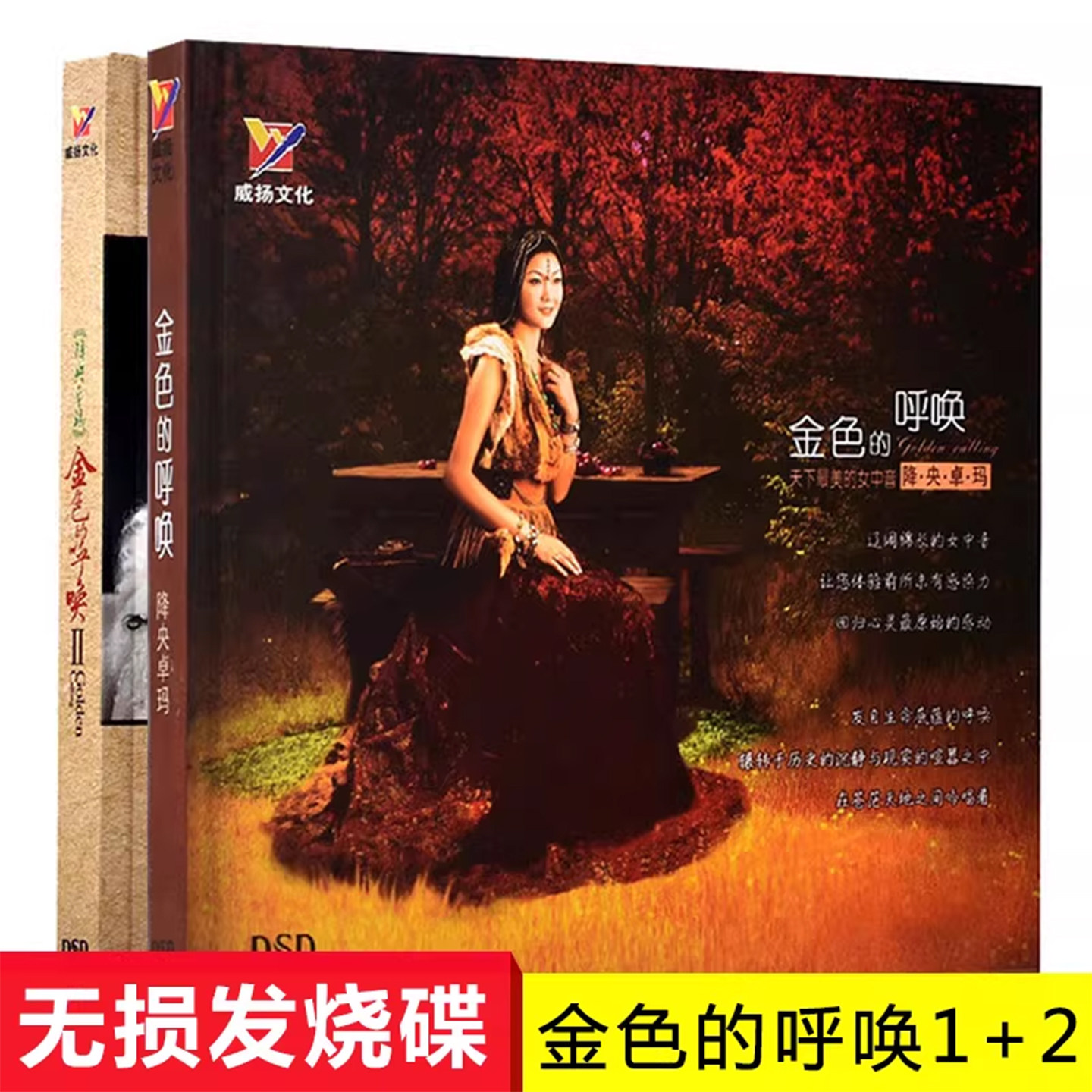 降央卓玛正版cd碟片无损高音质金色的呼唤1+2草原歌曲HiFi发烧碟