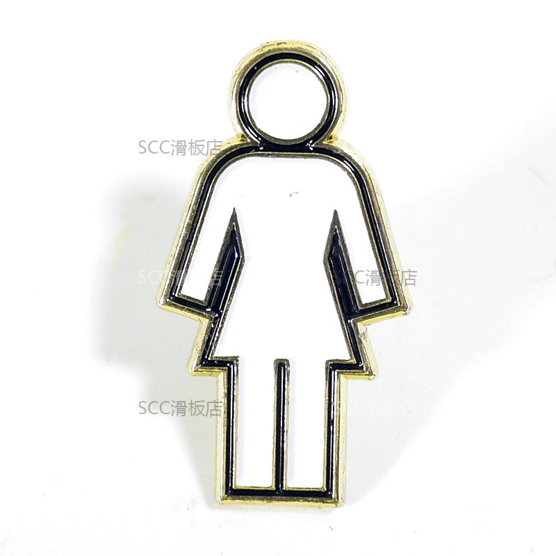 GIRL胸针合金材质塑料扣