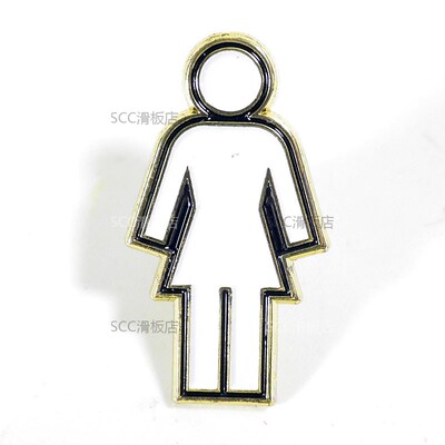 GIRL胸针合金材质塑料扣