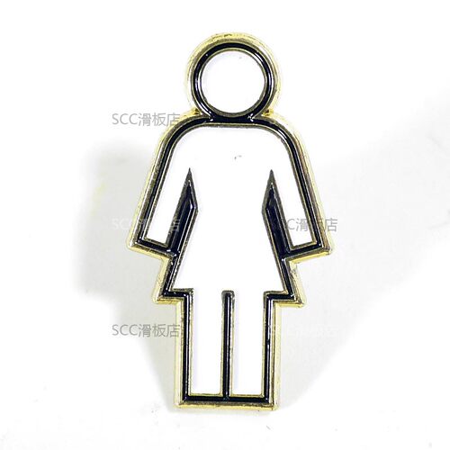 GIRL胸针合金材质塑料扣