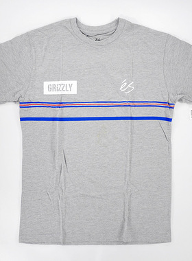 美国ES X Grizzly合作款滑板短袖圆领纯棉T恤上衣另Emerica-SCC
