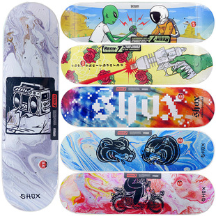 DSM制造SHOX双翘滑板加枫板面7.75 8.0 8.25 8.5碳纤维环氧树脂