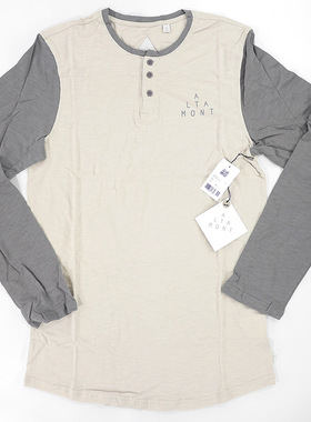 美国Altamont滑板长袖插袖米色灰色圆领运动T恤另Emerica-SCC滑板