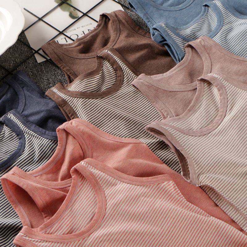 两件价日本冷感助剂全棉弹力薄款中小男孩儿童无骨拼缝跨栏背心条