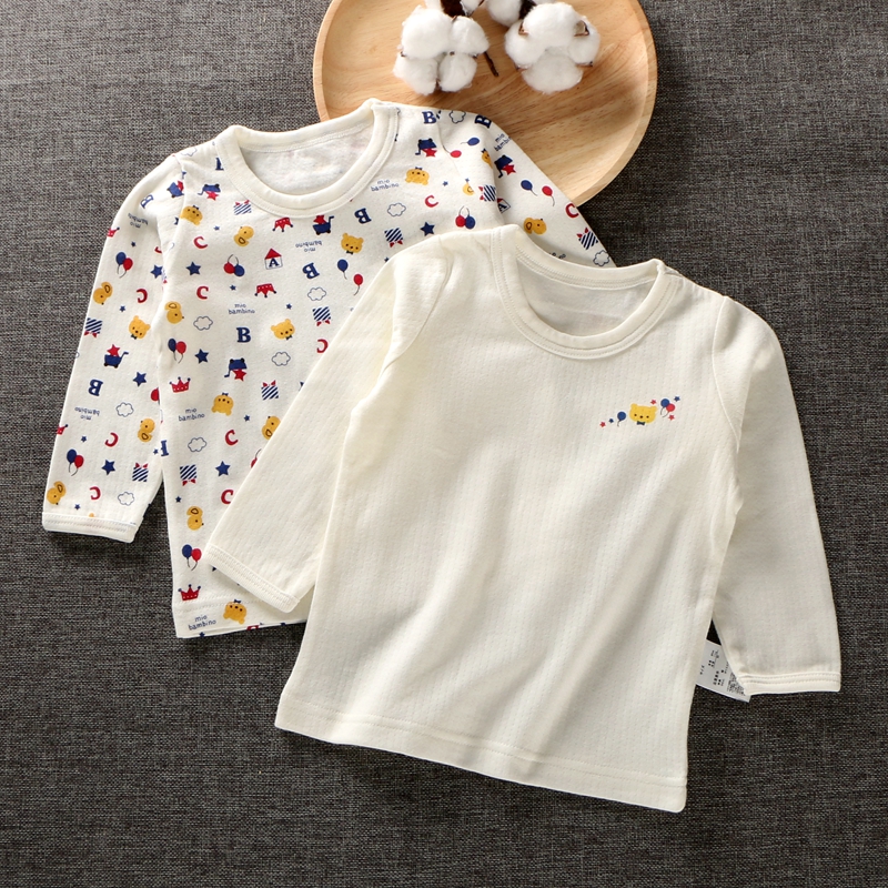 男女孩儿童双层打底上衣t恤保暖