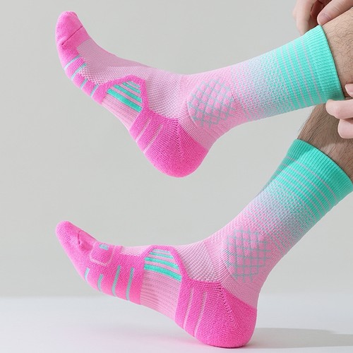 渐变色实战专业篮球袜