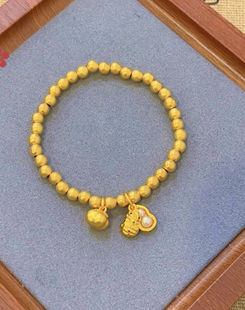 金包银两世欢莲蓬手链女款古法传承珠手串轻奢小众设计感手饰