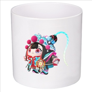 蛋仔派对川剧少女梧桐多肉植物花盆密胺桌面种植联动