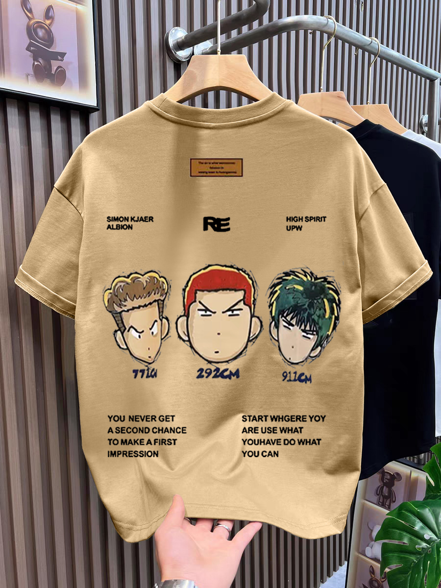 清仓捡漏~外贸尾货余货夏季人头像嘻哈小众设计男女情侣款短袖T恤
