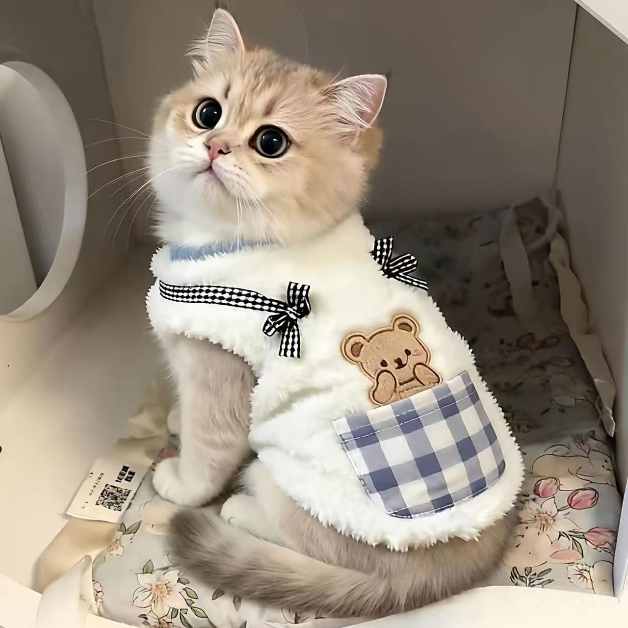 秋冬款加厚保暖狗狗衣服雪纳瑞法狗宠物服装/雨衣
