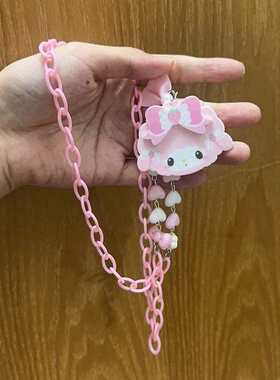 手作Lolita设计项链可爱蝴蝶结串珠洛丽塔少女配饰